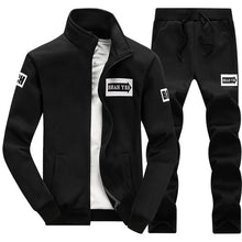 Load image into Gallery viewer, Tracksuits Men Polyester Sweatshirt Sporting Fleece 2019 Gyms Spring Jacket + Pants Casual Men's Track Suit Sportswear Fitness
